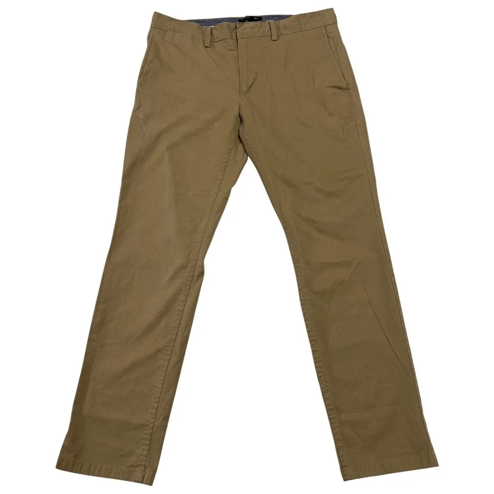 Banana Republic Pants Men 32x30 Brown Tan Fulton Chino Skinny Fit Stretch Casual